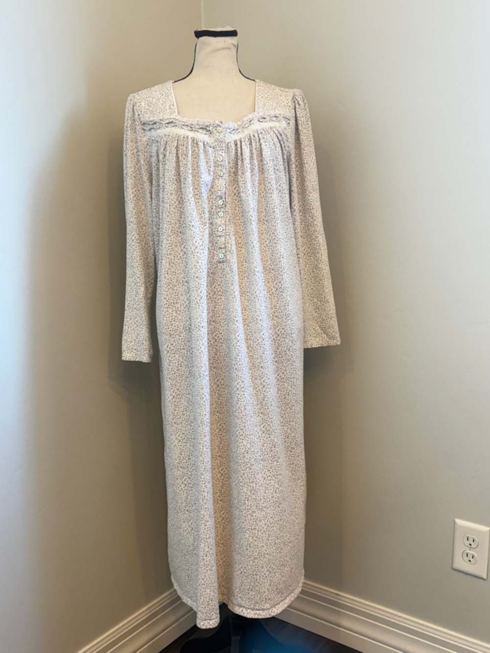 Eileen West XL Floral Nightgown Long Sleep Dress Cottagecore